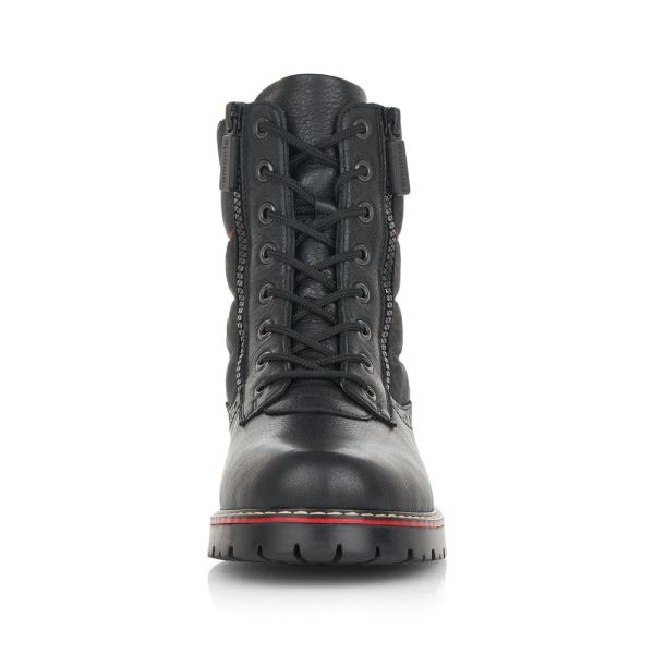 Remonte Leather Women's mid height boots| D9374 Ankle BootsFlip Grip - Black | Free Delivery