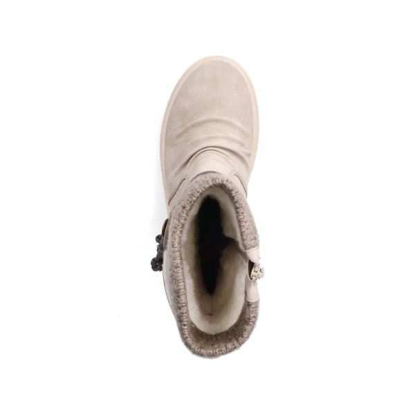 Rieker Synthetic leather Women's mid height boots | X8283-60 Mid-height Boots Flip Grip - Beige | Free Delivery