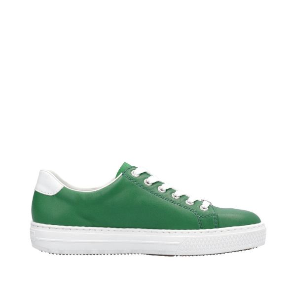 Rieker Women's shoes | Style L59L1 Athletic Lace-up with zip - Green | Free Delivery