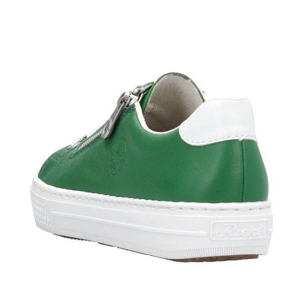 Rieker Women's shoes | Style L59L1 Athletic Lace-up with zip - Green | Free Delivery