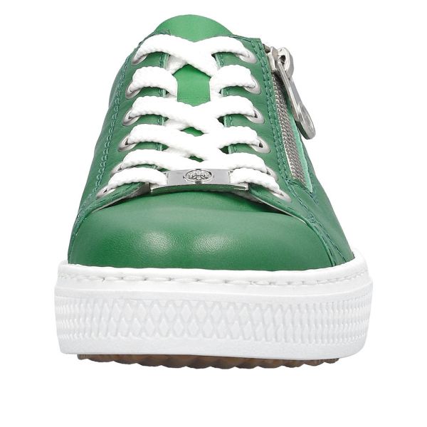 Rieker Women's shoes | Style L59L1 Athletic Lace-up with zip - Green | Free Delivery