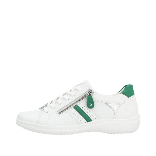 Remonte Women's shoes | Style D1E01 Athletic Lace-up with zip - Green | Free Delivery