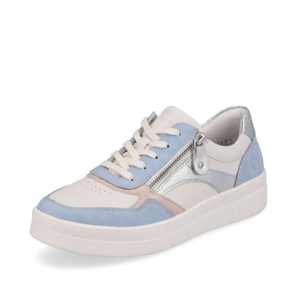 Remonte Women's shoes | Style D0J01 Athletic Lace-up with zip - Blue Combination | Free Delivery