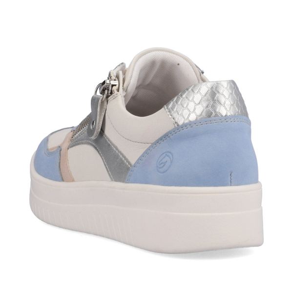 Remonte Women's shoes | Style D0J01 Athletic Lace-up with zip - Blue Combination | Free Delivery