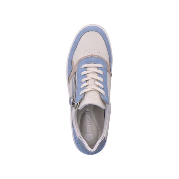Remonte Women's shoes | Style D0J01 Athletic Lace-up with zip - Blue Combination | Free Delivery