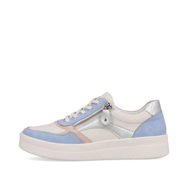 Remonte Women's shoes | Style D0J01 Athletic Lace-up with zip - Blue Combination | Free Delivery