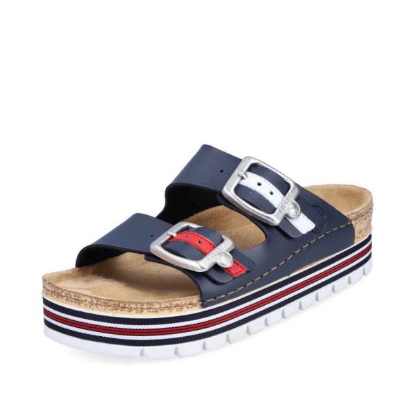 Rieker Women's sandals | Style 69550 Casual Mule - Blue | Free Delivery