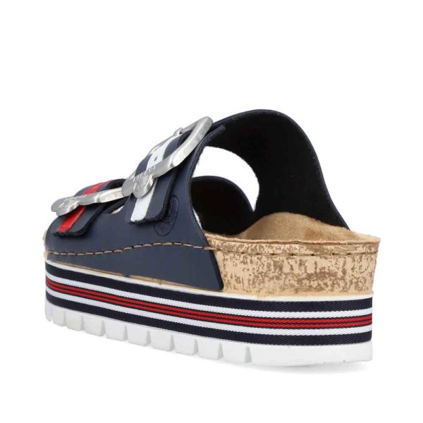 Rieker Women's sandals | Style 69550 Casual Mule - Blue | Free Delivery