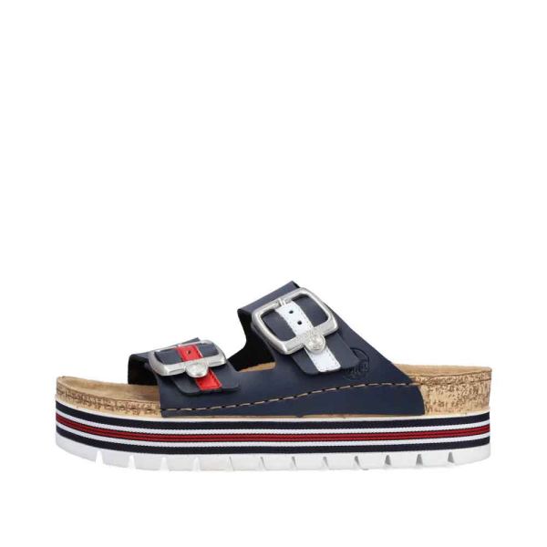 Rieker Women's sandals | Style 69550 Casual Mule - Blue | Free Delivery