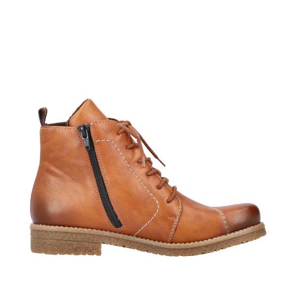 Rieker Synthetic Material Women's short boots| 73501 Ankle Boots - Brown | Free Delivery