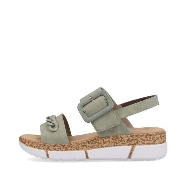 Rieker Women's sandals | Style V2350 Casual Sandal - Green | Free Delivery