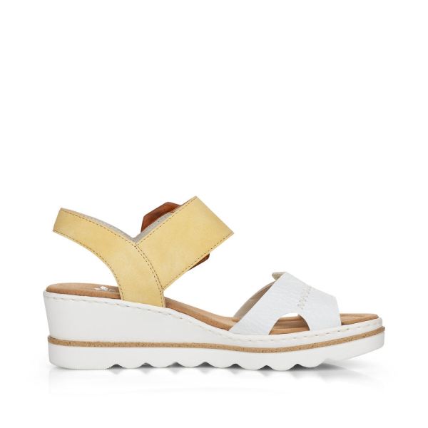 Rieker Women's sandals | Style 67476 Dress Sandal - Yellow Combination | Free Delivery