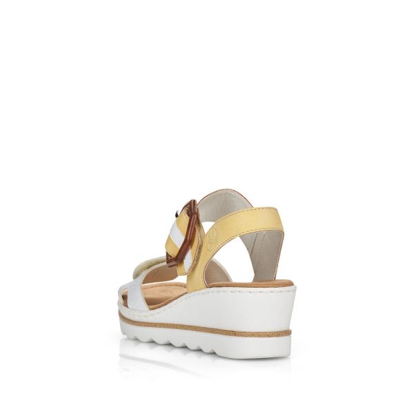 Rieker Women's sandals | Style 67476 Dress Sandal - Yellow Combination | Free Delivery