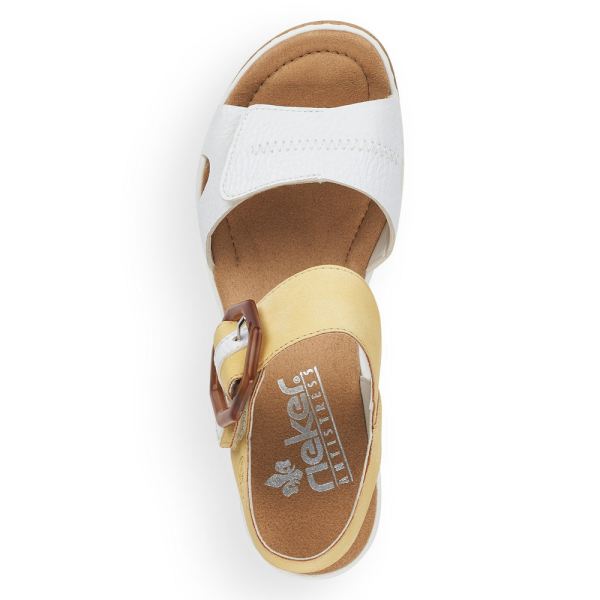 Rieker Women's sandals | Style 67476 Dress Sandal - Yellow Combination | Free Delivery
