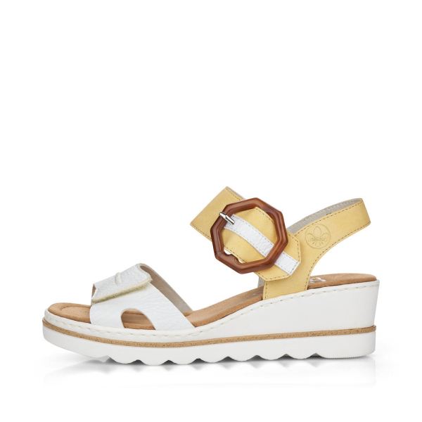 Rieker Women's sandals | Style 67476 Dress Sandal - Yellow Combination | Free Delivery