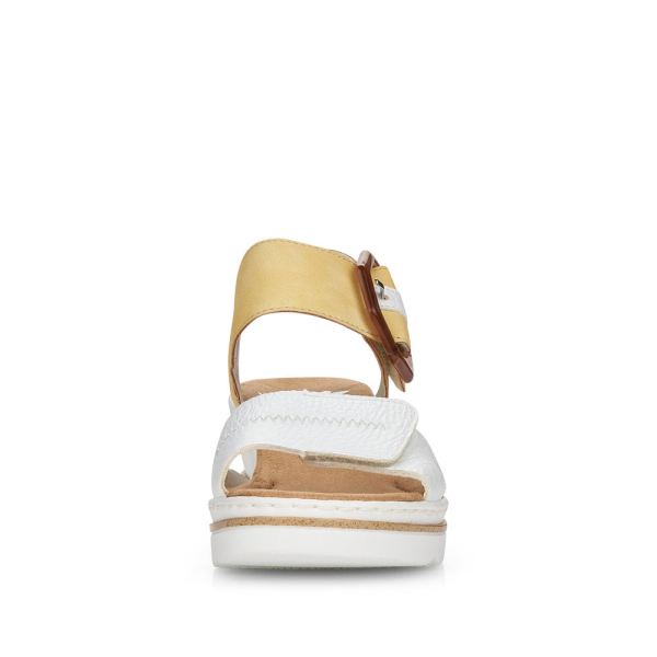 Rieker Women's sandals | Style 67476 Dress Sandal - Yellow Combination | Free Delivery
