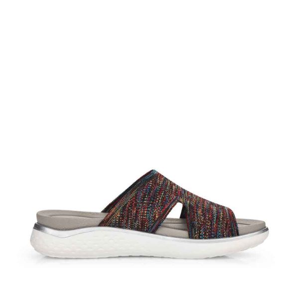 Remonte Women's sandals | Style D7750 Casual Mule - Black Combination | Free Delivery