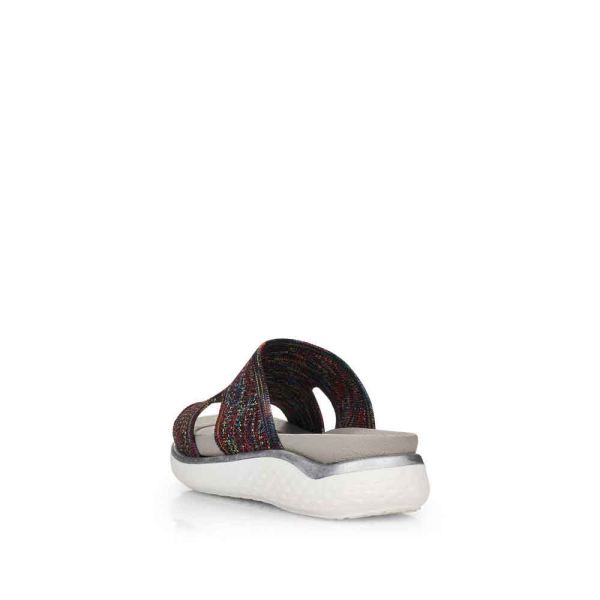 Remonte Women's sandals | Style D7750 Casual Mule - Black Combination | Free Delivery