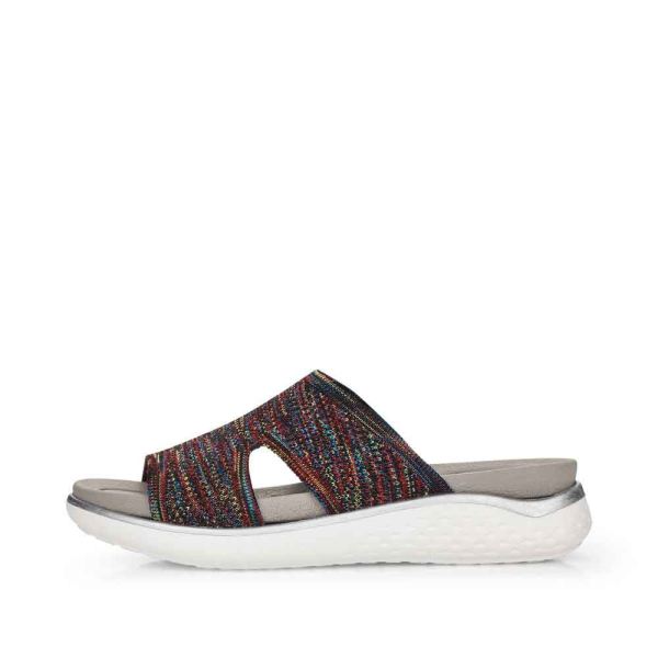 Remonte Women's sandals | Style D7750 Casual Mule - Black Combination | Free Delivery