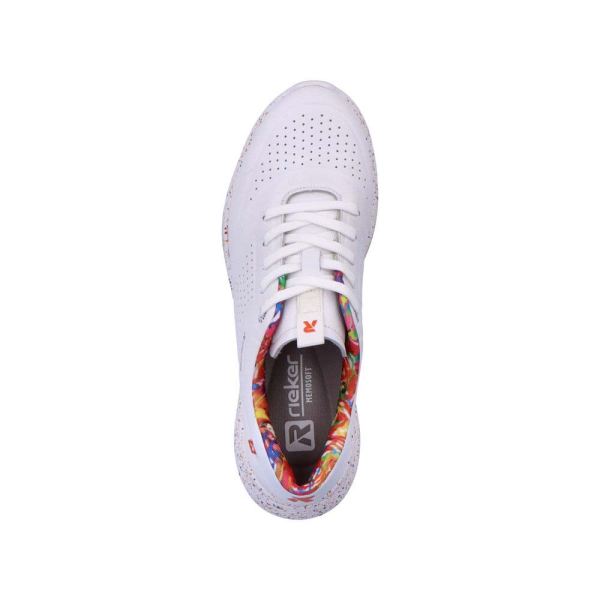 Rieker EVOLUTION Women's shoes | Style W0402 Athletic Lace-up - White | Free Delivery