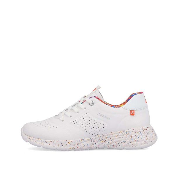 Rieker EVOLUTION Women's shoes | Style W0402 Athletic Lace-up - White | Free Delivery