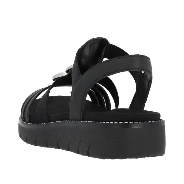 Remonte Women's sandals | Style D2073 Casual Sandal - Black | Free Delivery