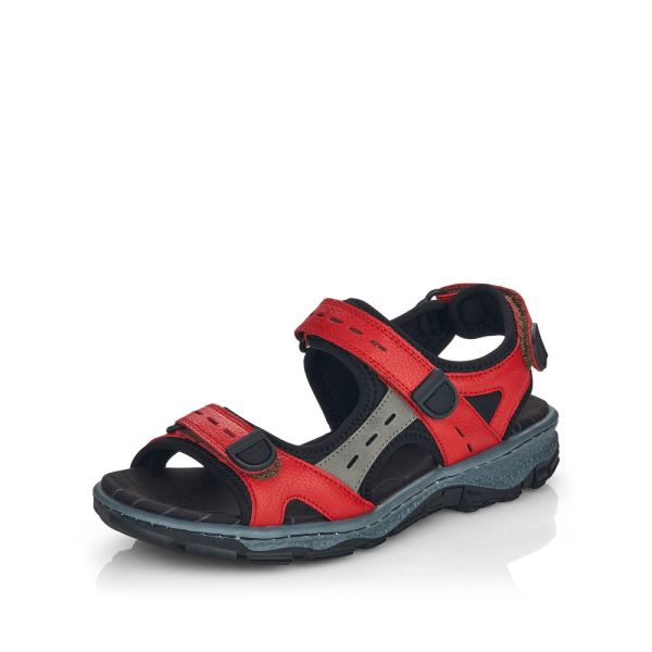Rieker Women's sandals | Style 68872 Athletic Trekking - Red | Free Delivery