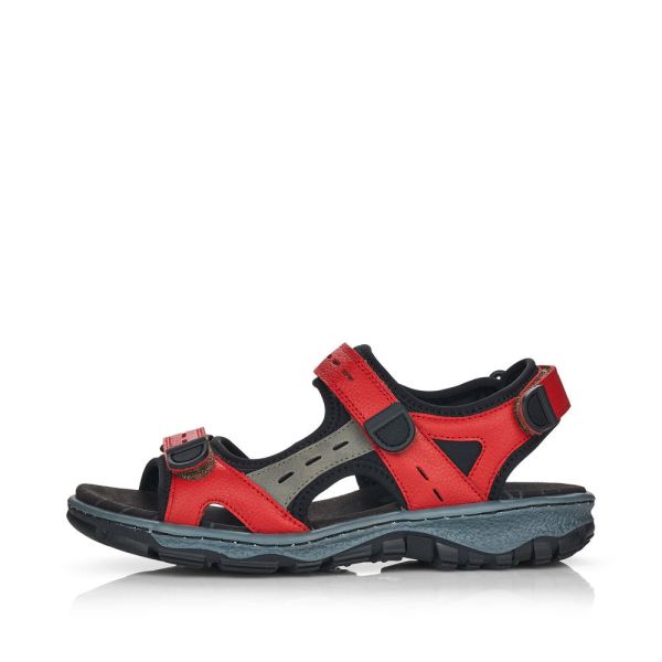 Rieker Women's sandals | Style 68872 Athletic Trekking - Red | Free Delivery