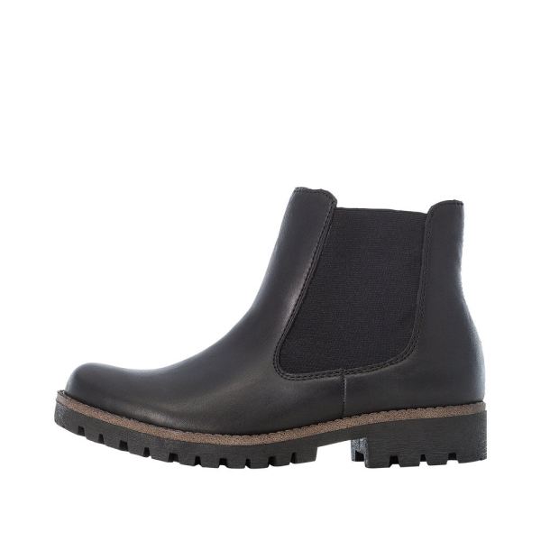Rieker Leather Women's short boots| 78570 Ankle Boots - Black | Free Delivery