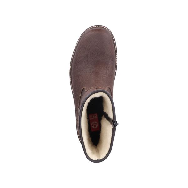 Rieker Leather Men's Boots | 39870-00 Ankle Boots Fiber Grip - Dark Brown | Free Delivery