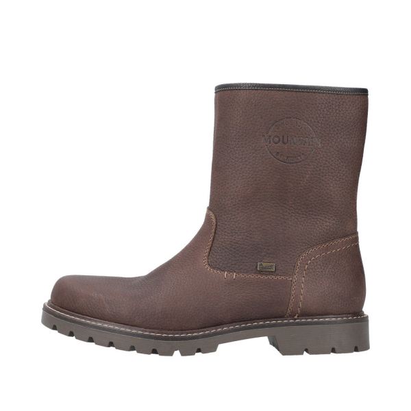Rieker Leather Men's Boots | 39870-00 Ankle Boots Fiber Grip - Dark Brown | Free Delivery