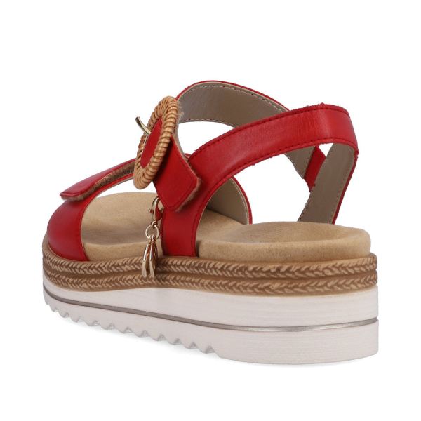 Remonte Women's sandals | Style D0Q52 Casual Sandal - Red | Free Delivery