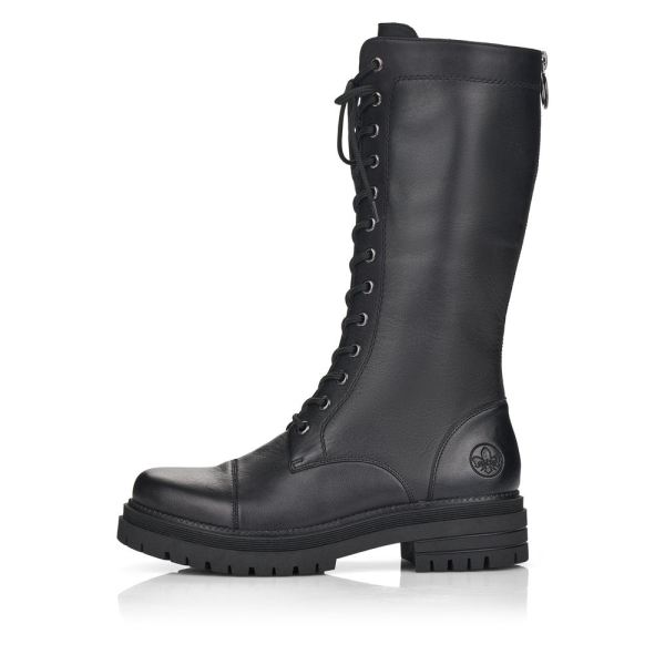Rieker Leather Women's Mid height boots| Y3132 Mid-height Boots - Black | Free Delivery