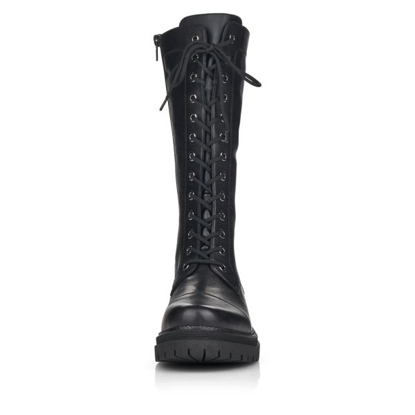 Rieker Leather Women's Mid height boots| Y3132 Mid-height Boots - Black | Free Delivery