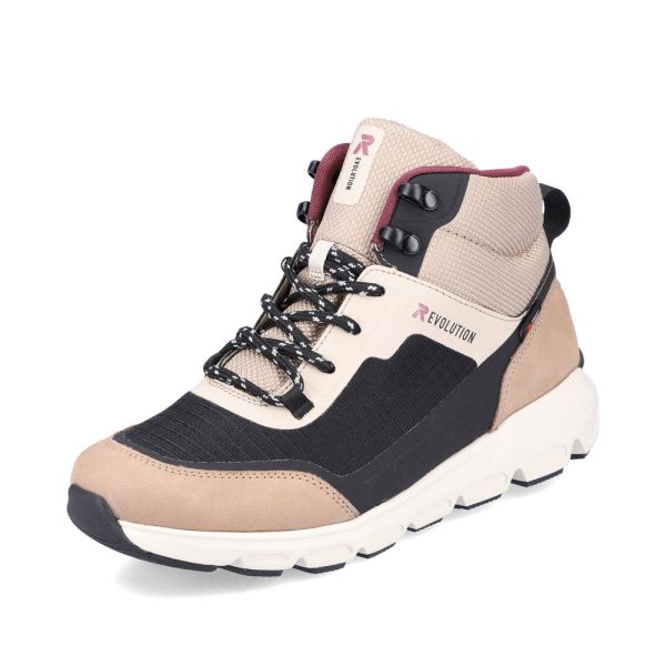 Rieker EVOLUTION Textile Women's Short Boots| 40460 Ankle Boots - Beige Combination | Free Delivery