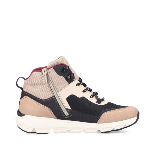 Rieker EVOLUTION Textile Women's Short Boots| 40460 Ankle Boots - Beige Combination | Free Delivery