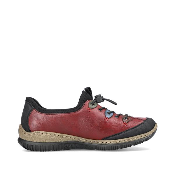 Rieker Synthetic Material Women's shoes| N3271-68 - Red Combination | Free Delivery