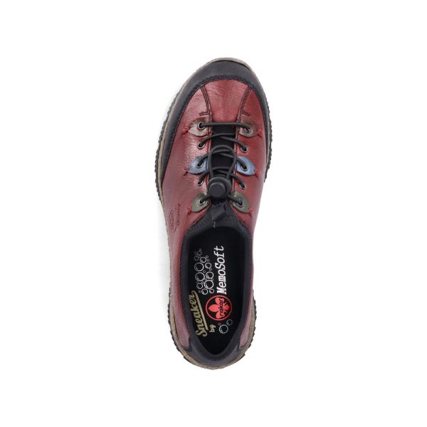 Rieker Synthetic Material Women's shoes| N3271-68 - Red Combination | Free Delivery