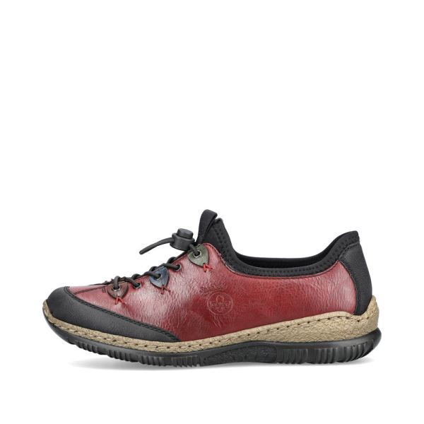 Rieker Synthetic Material Women's shoes| N3271-68 - Red Combination | Free Delivery