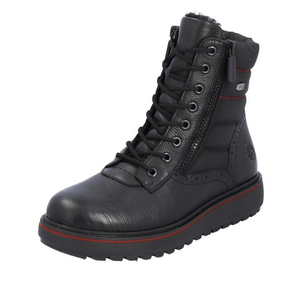 Remonte Leather Women's Mid Height Boots| D0U71 Mid-height BootsFlip Grip - Black | Free Delivery