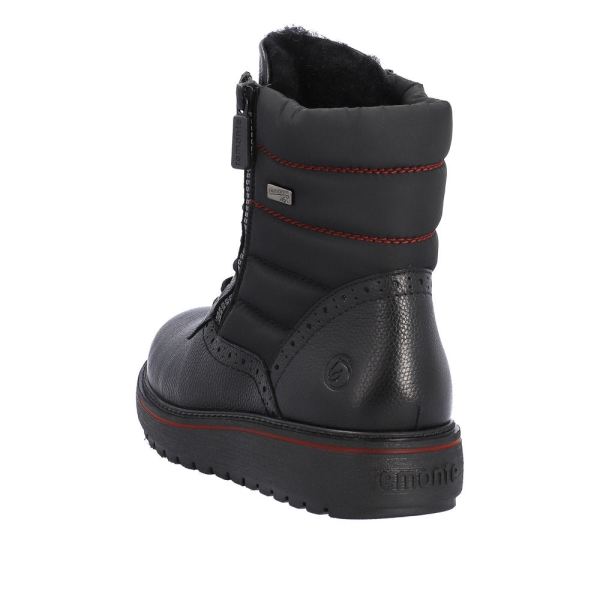Remonte Leather Women's Mid Height Boots| D0U71 Mid-height BootsFlip Grip - Black | Free Delivery