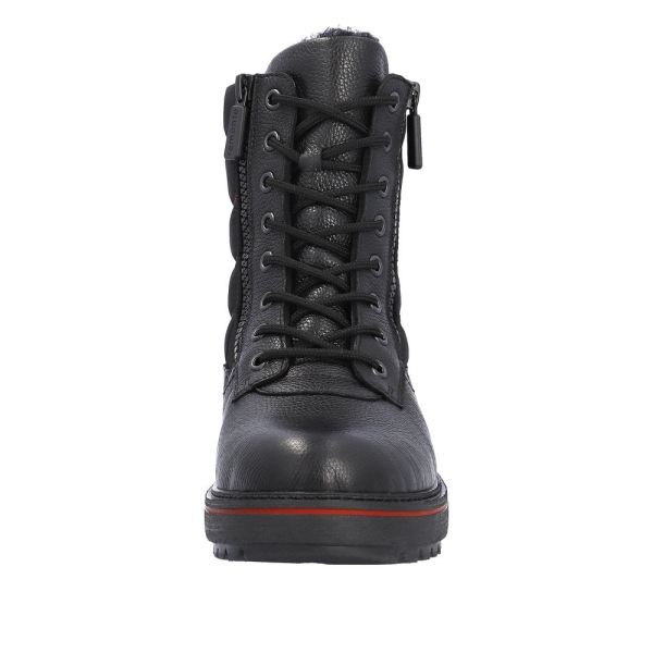 Remonte Leather Women's Mid Height Boots| D0U71 Mid-height BootsFlip Grip - Black | Free Delivery