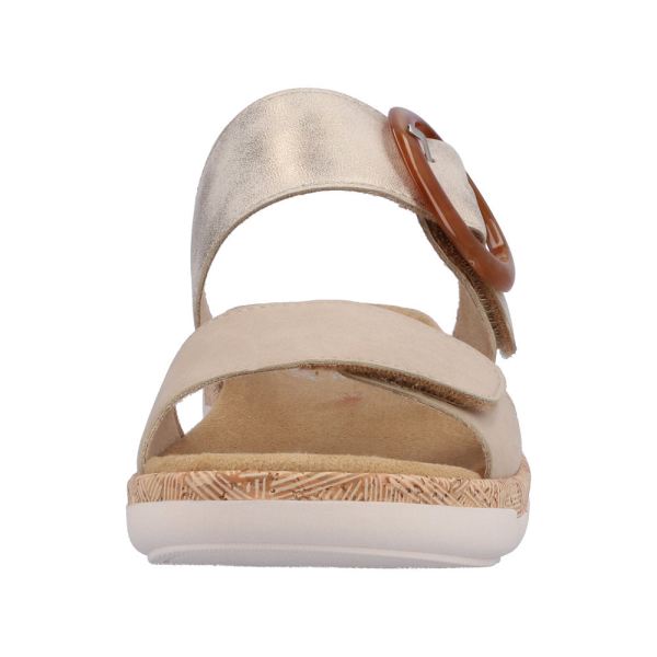 Remonte Women's sandals | Style R6858 Casual Mule - Beige Combination | Free Delivery