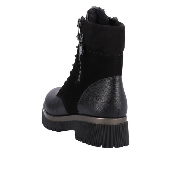 Remonte Suede Leather Women's Mid Height Boots| D1B73 Mid-height Boots - Black | Free Delivery
