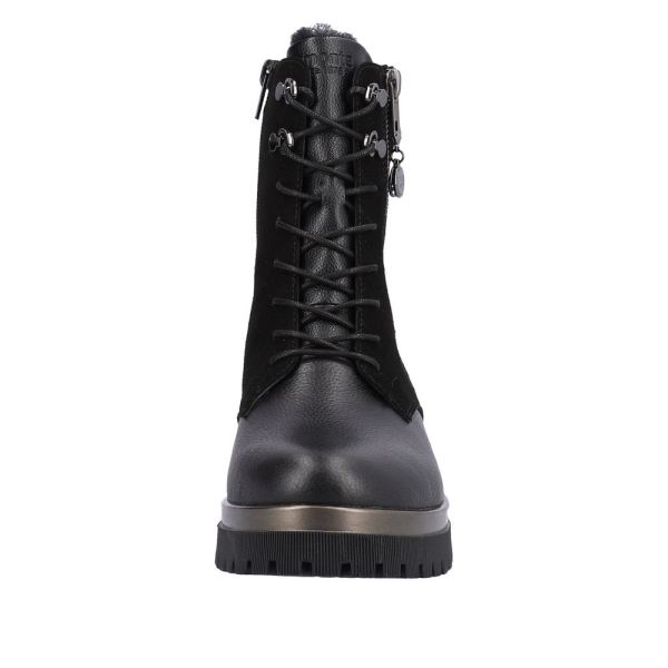 Remonte Suede Leather Women's Mid Height Boots| D1B73 Mid-height Boots - Black | Free Delivery
