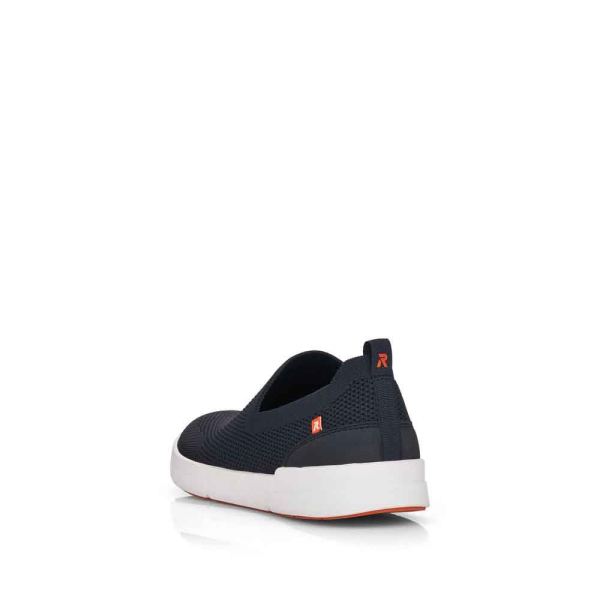 Rieker EVOLUTION Men's shoes | Style 07106 Athletic Slip-on - Blue | Free Delivery