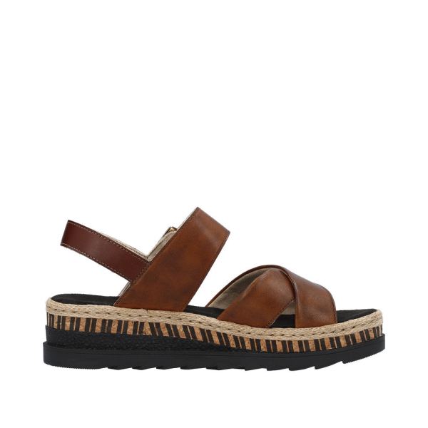 Rieker Women's sandals | Style V7951 Casual Sandal - Brown | Free Delivery