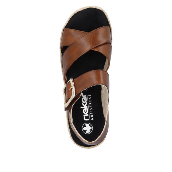 Rieker Women's sandals | Style V7951 Casual Sandal - Brown | Free Delivery