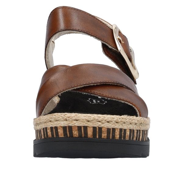 Rieker Women's sandals | Style V7951 Casual Sandal - Brown | Free Delivery