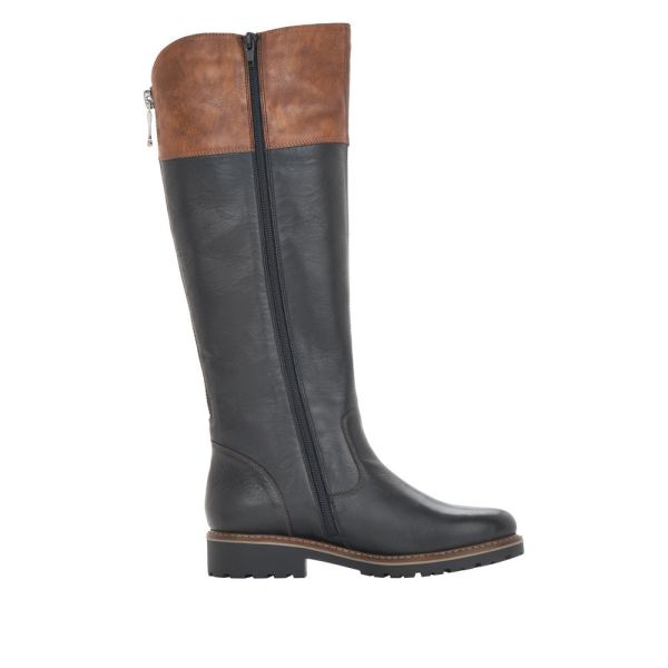 Remonte Leather Women's' Tall Boots| R6581 Tall Boots - Black Combination | Free Delivery